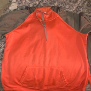 Neon Orange Fleece Lined Sweatshirt